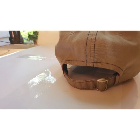 Team Realtree Khaki Beige Adjustable Baseball Cap With Red & Black Design - Picture 7 of 7